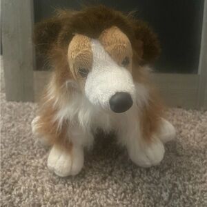 Ganz Webkinz Collie HM149 White Brown Plush 9'' Stuffed Animal Dog No Code‎